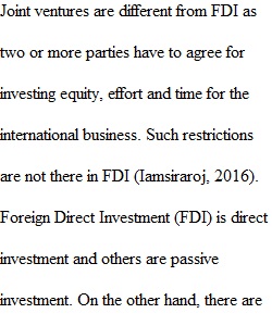 Foreign direct investment